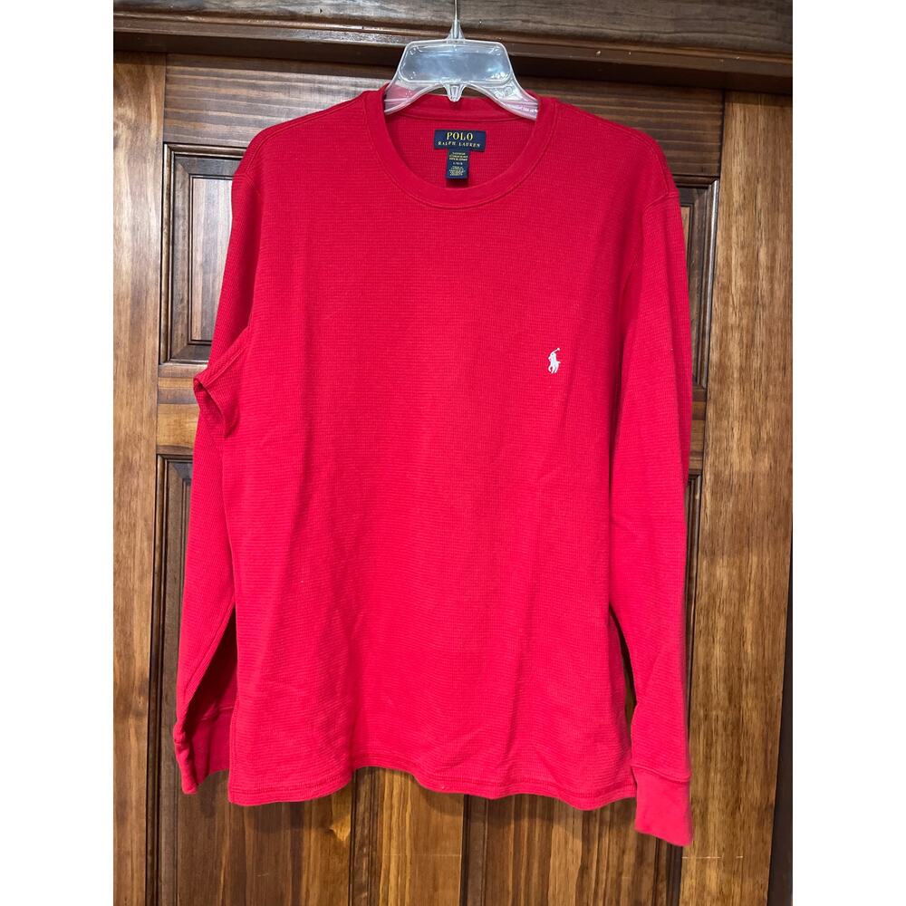 Polo Ralph Lauren Thermal Shirt Mens large  Waffle Knit Long Sleeve